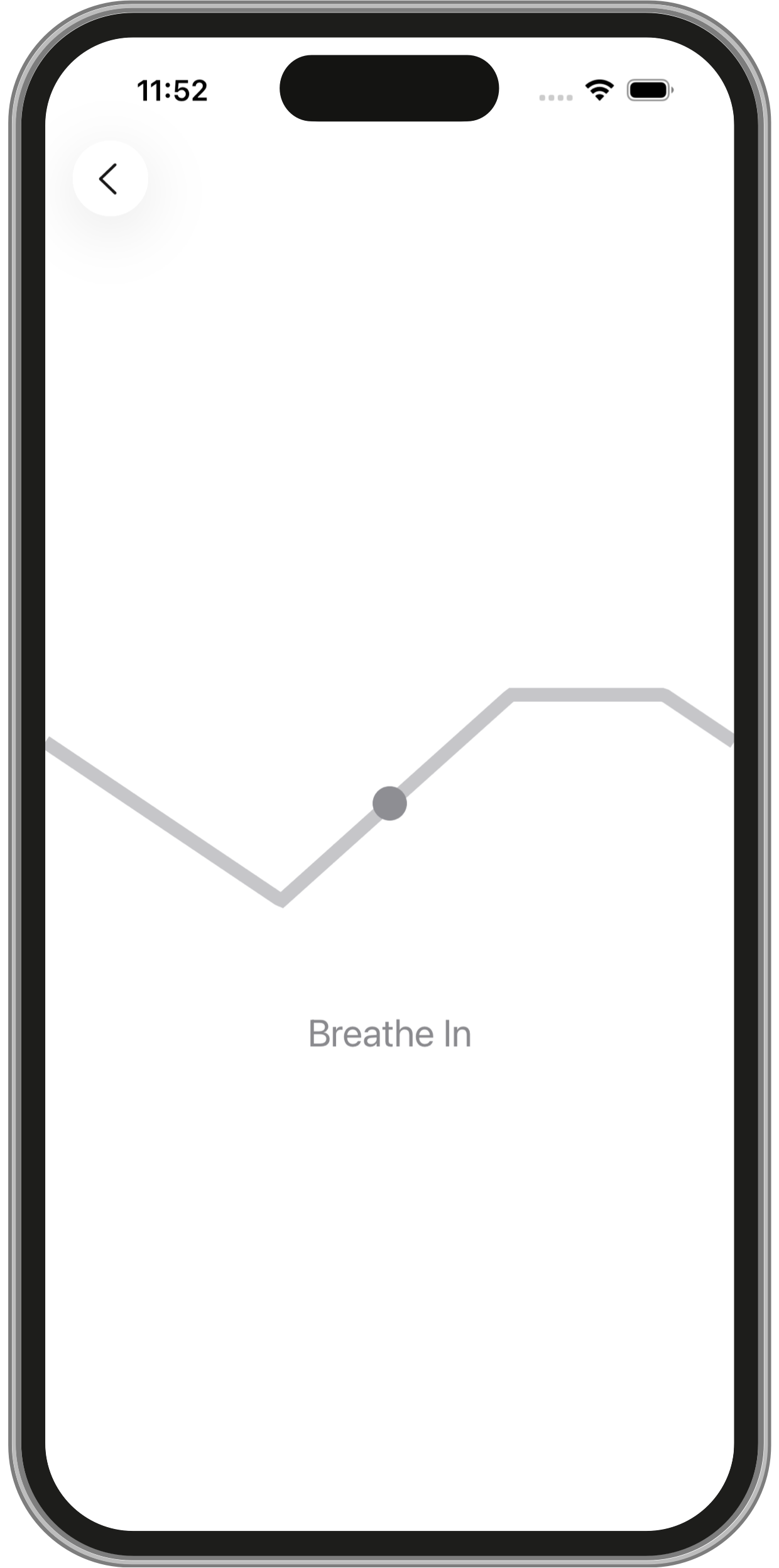 Breathful app displaying progress tracking and session history